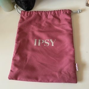 3/$15 Ipsy Bag Drawstring Bag Mauve Rose Pink & Gray Bag